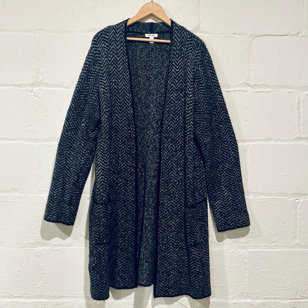 Nine West Plus Size Gray Open Front Cardigan Sweater - XXL